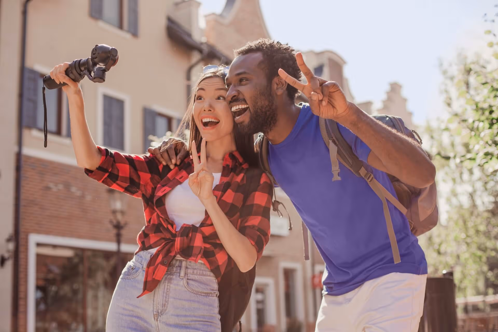 couple making video