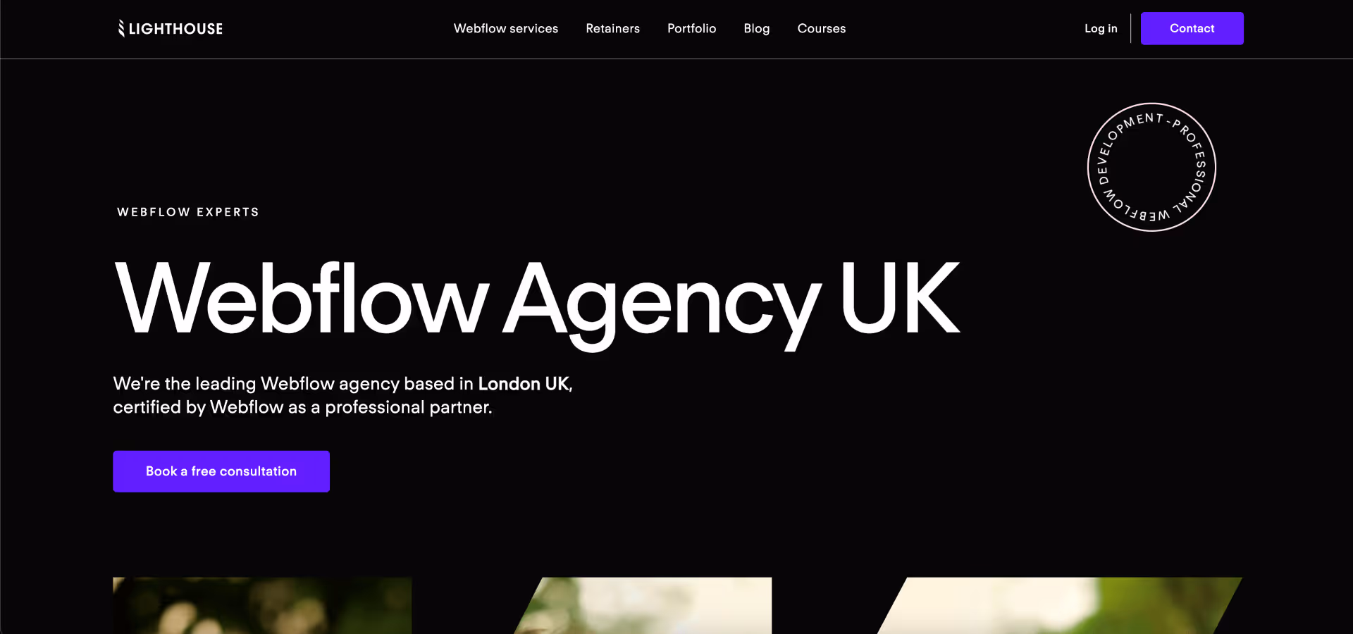 Image of Lighthouse website