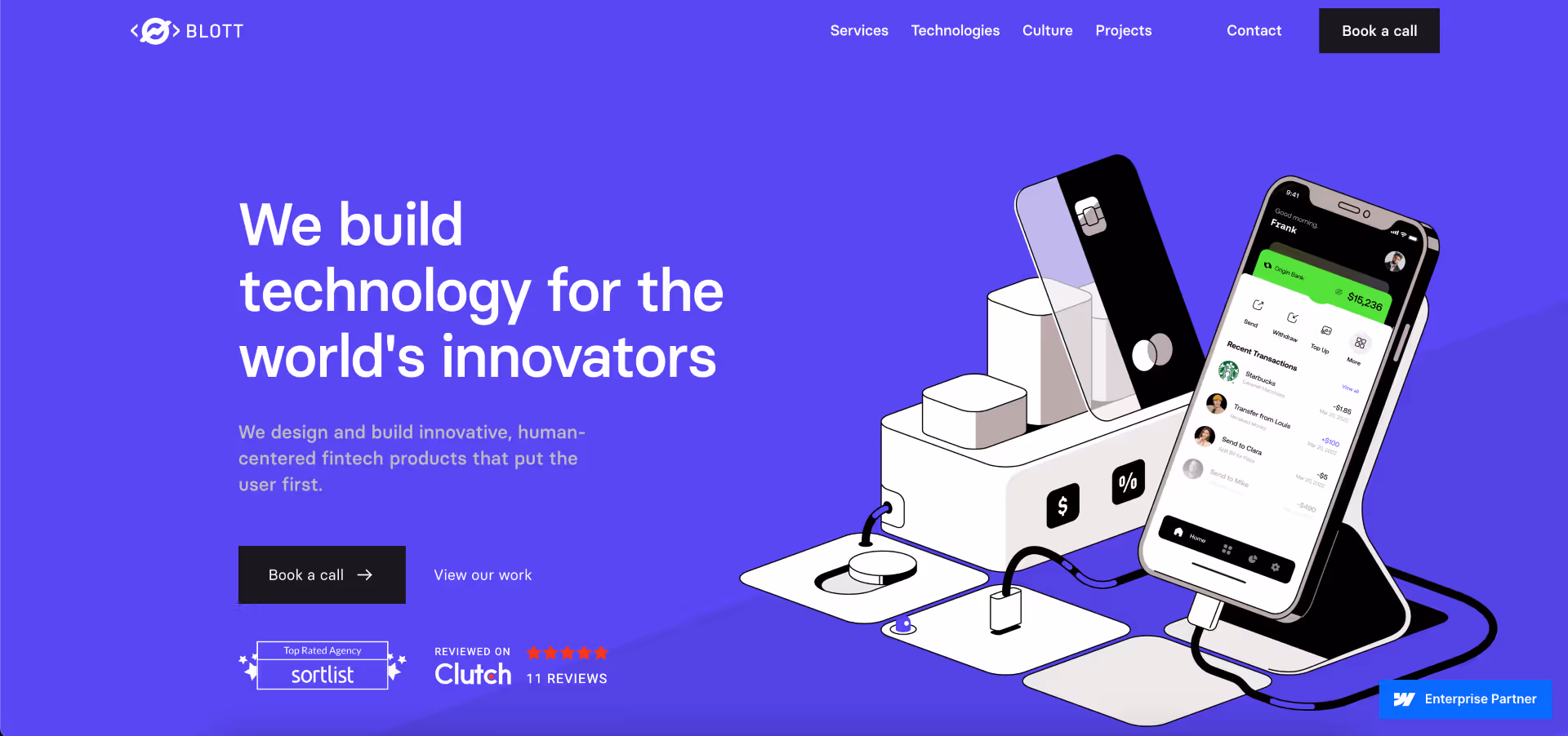Image of Blott website