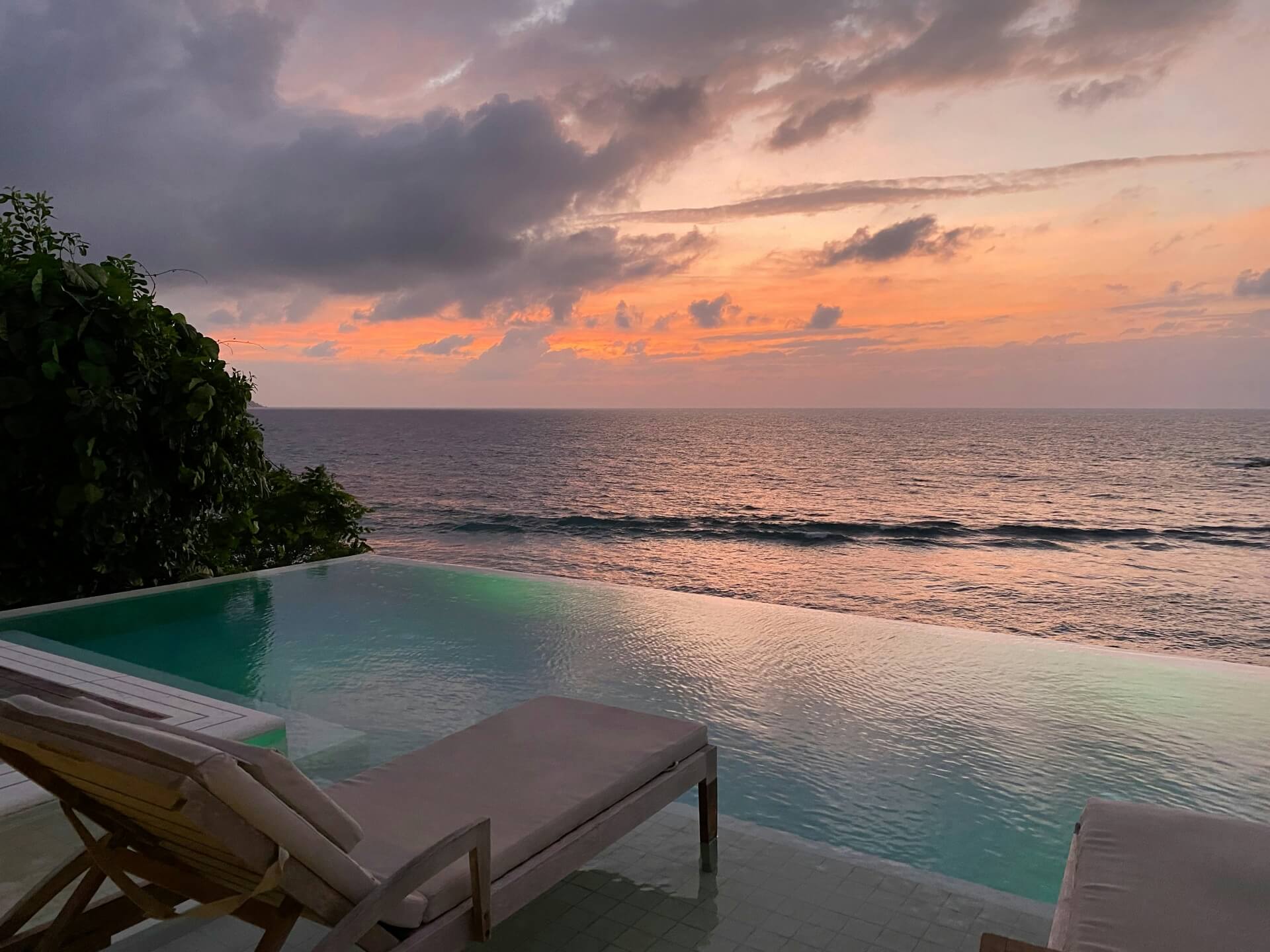 View of ocean from resort pool