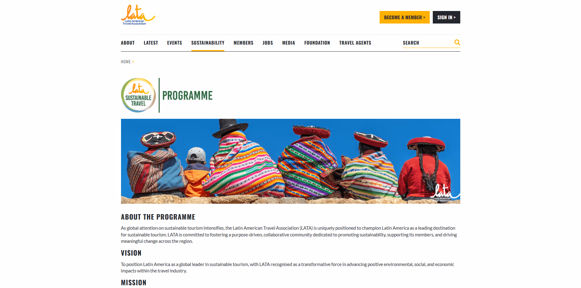 Image of LATA website