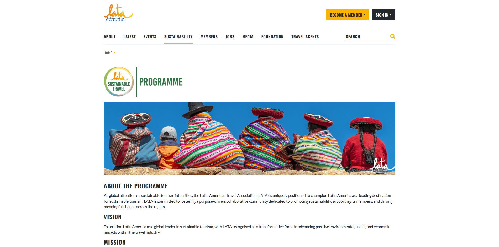 Image of LATA website