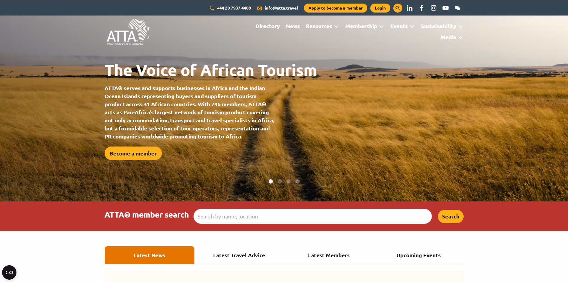 Image of ATTA website