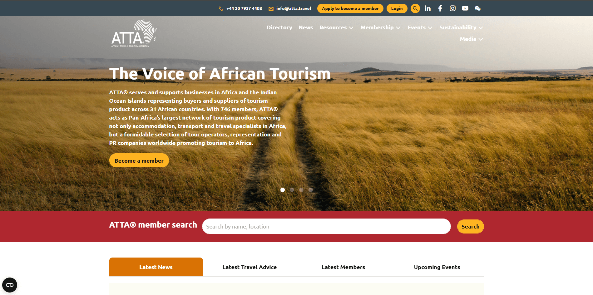 Image of ATTA website