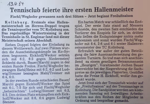 Erster Hallenmeister