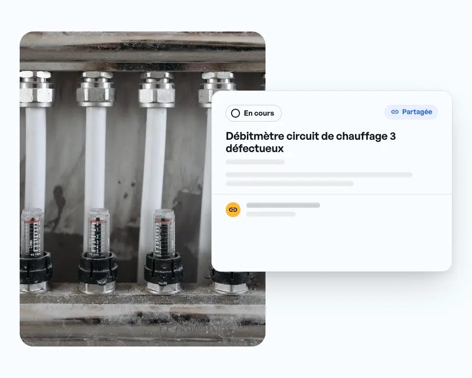Collecteur de chauffage avec débitmètres, à côté le défaut partagé Débitmètre circuit de chauffage 3 défectueux, l’entreprise répond directement via le lien.