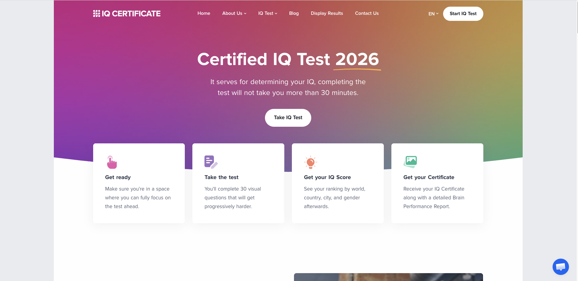 IQ Certificate (iqcertificate.org) - Best for Comprehensive Cognitive Analysis