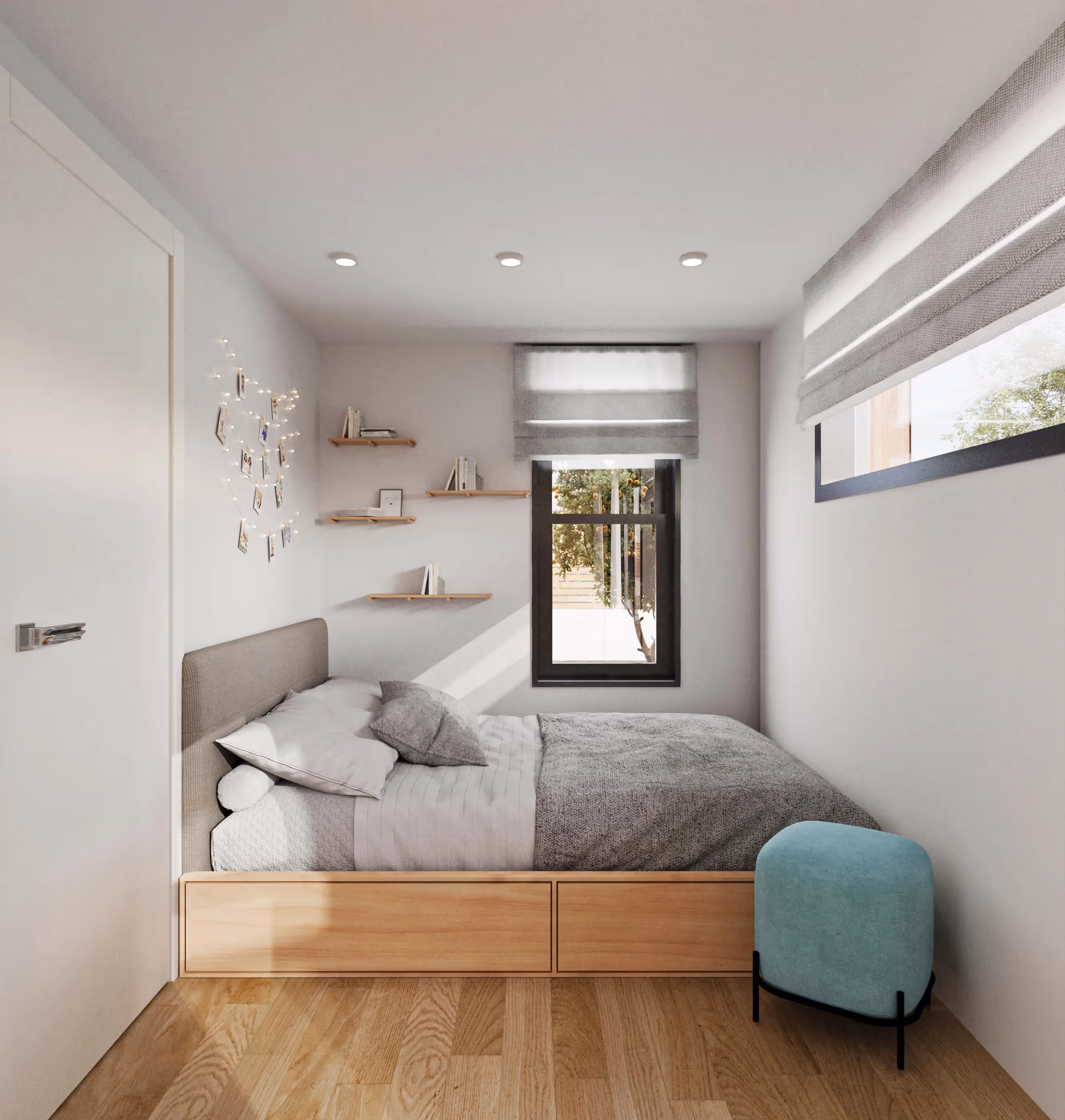 Bedroom in an Ashbury 330 ADU by Wellmade.