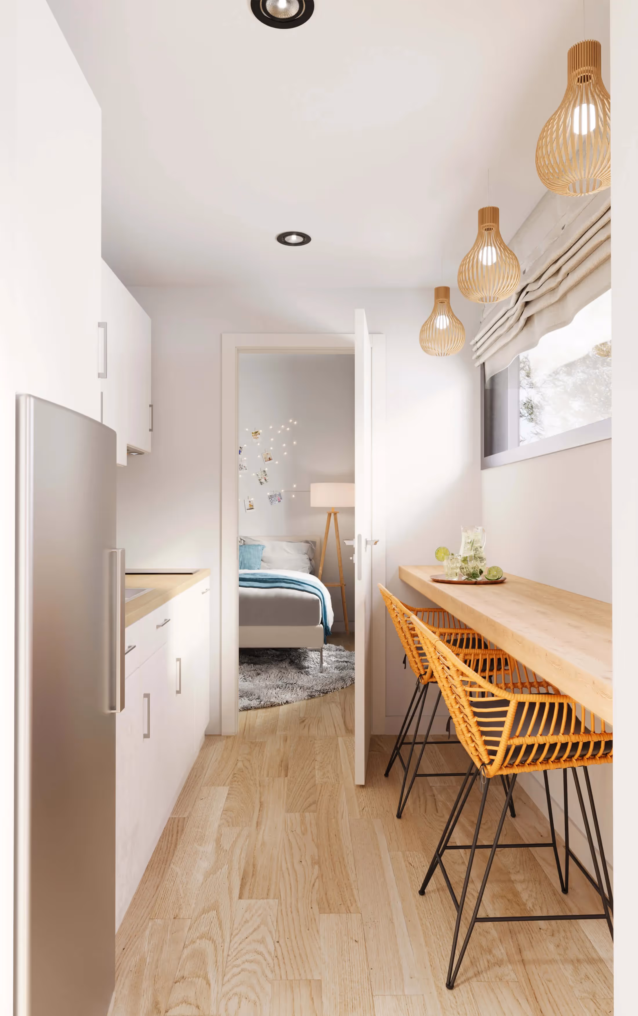 Modern kitchen and dining area in the Ashbury 440 ADU by Wellmade.