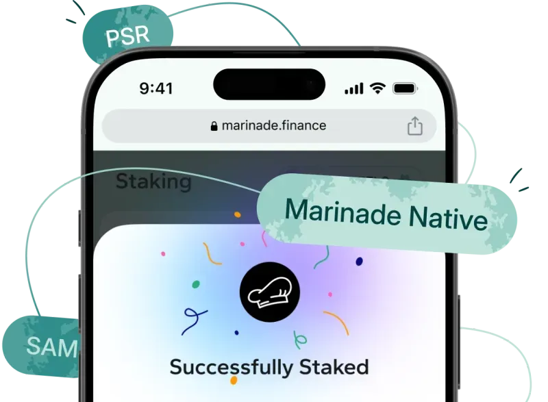 You can stake your SOL with Marinade Finance with just one click.