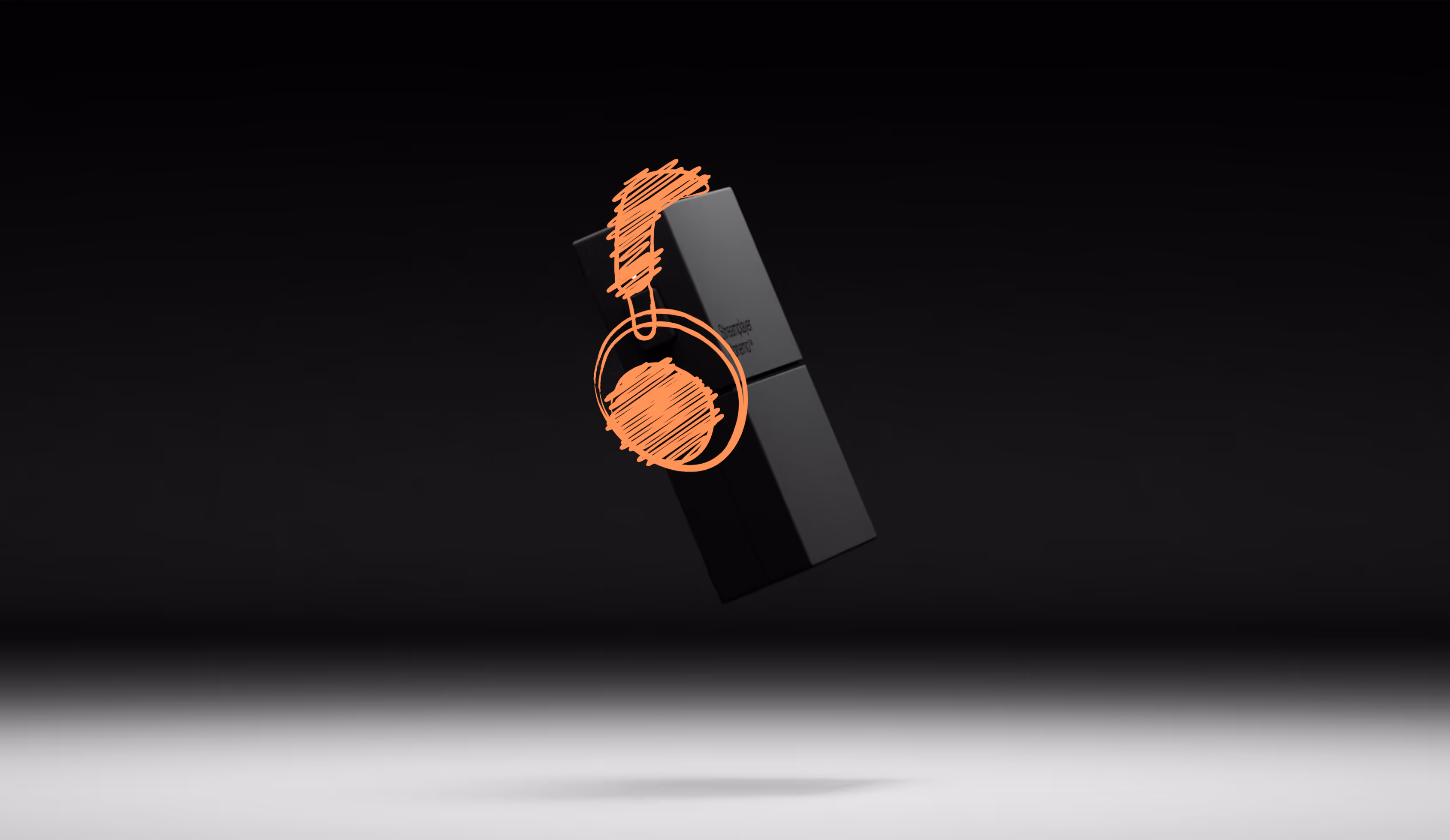 Tecknade hörlurar runt Atonemos Streamplayer.