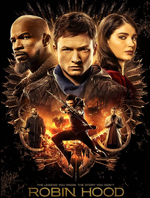 The movie poster for the Robin Hood movie.