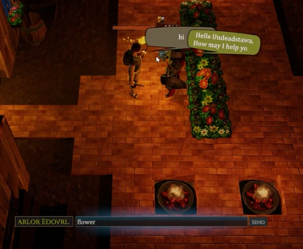 A screenshot from the Ethyrial game, showcasing the dialog.