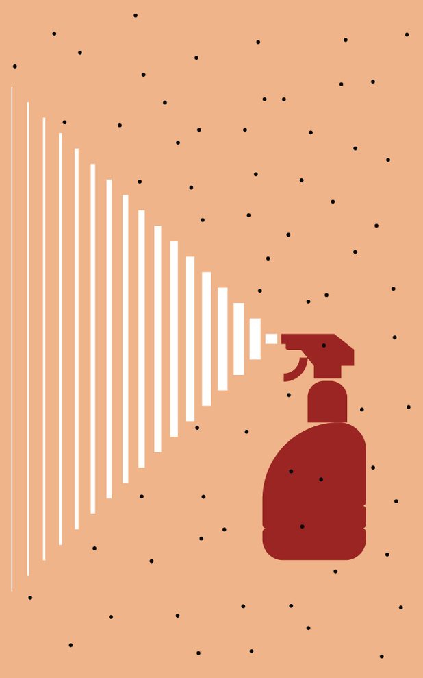 Spray representing air purifier icon