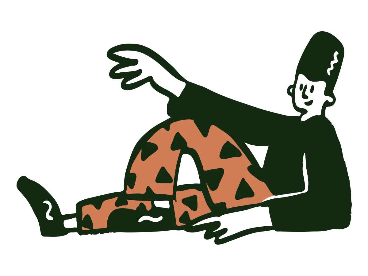 illustration of a man chilling