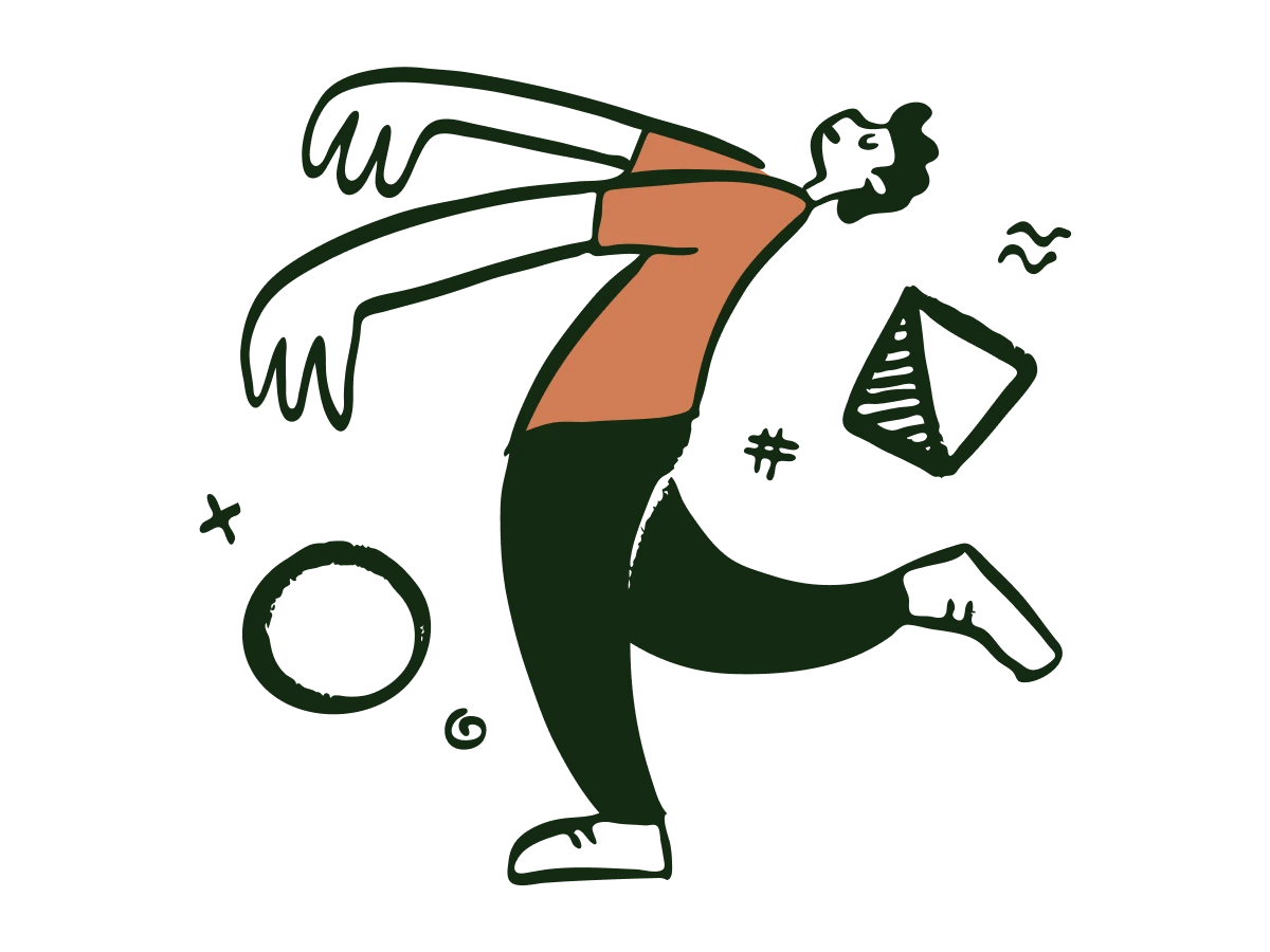 illustration of a man dancing