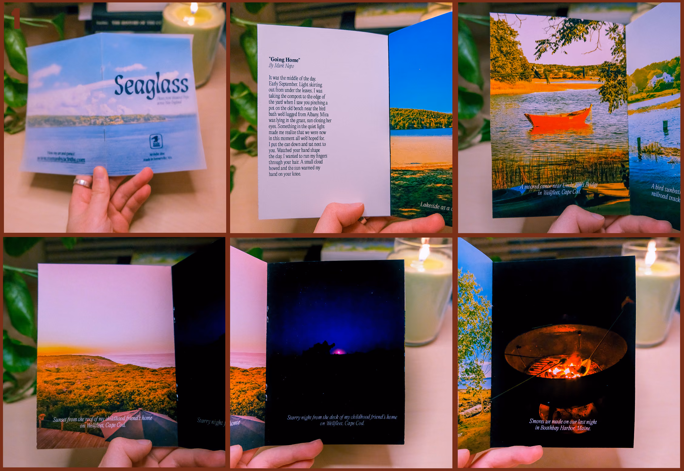 Photos of the zine "Seaglass"