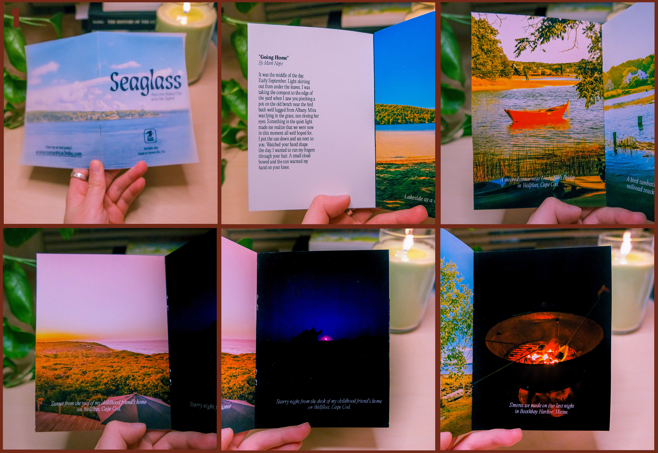 Photos of the zine "Seaglass"
