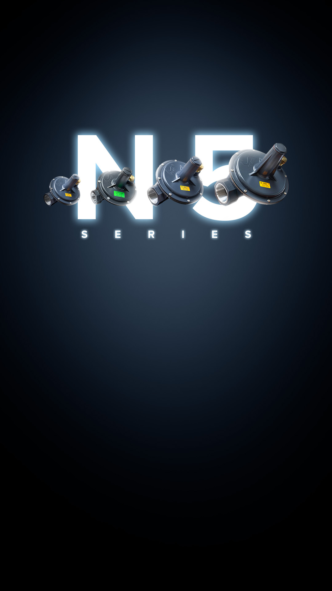 NMT N5 Series gas regulators in front of "NT SERIES" title.