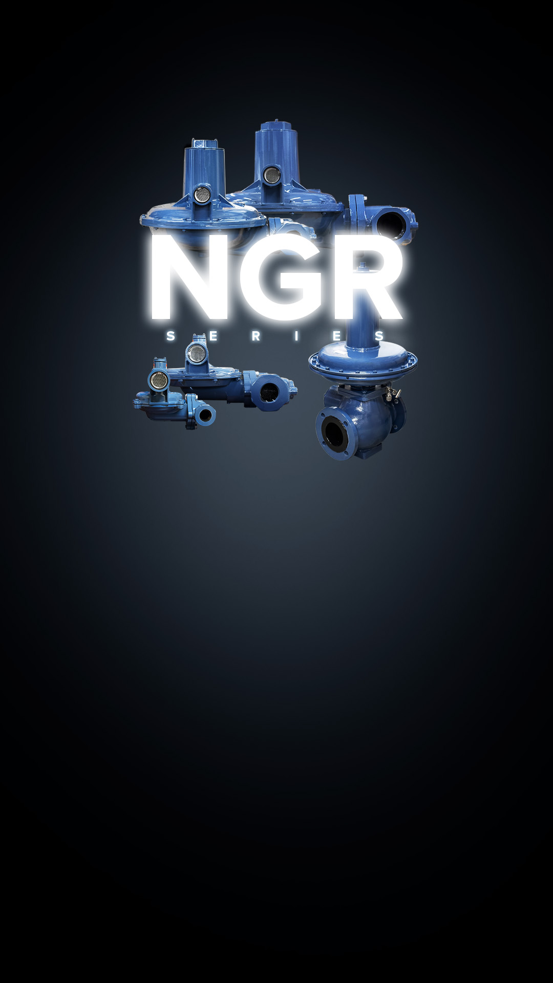 NMT NGR gas regulators next to "NGR SERIES" title.