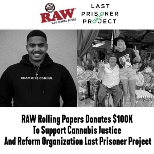 Josh Kesselman and RAW Rolling Papers partner with the Last Prisoner Project
