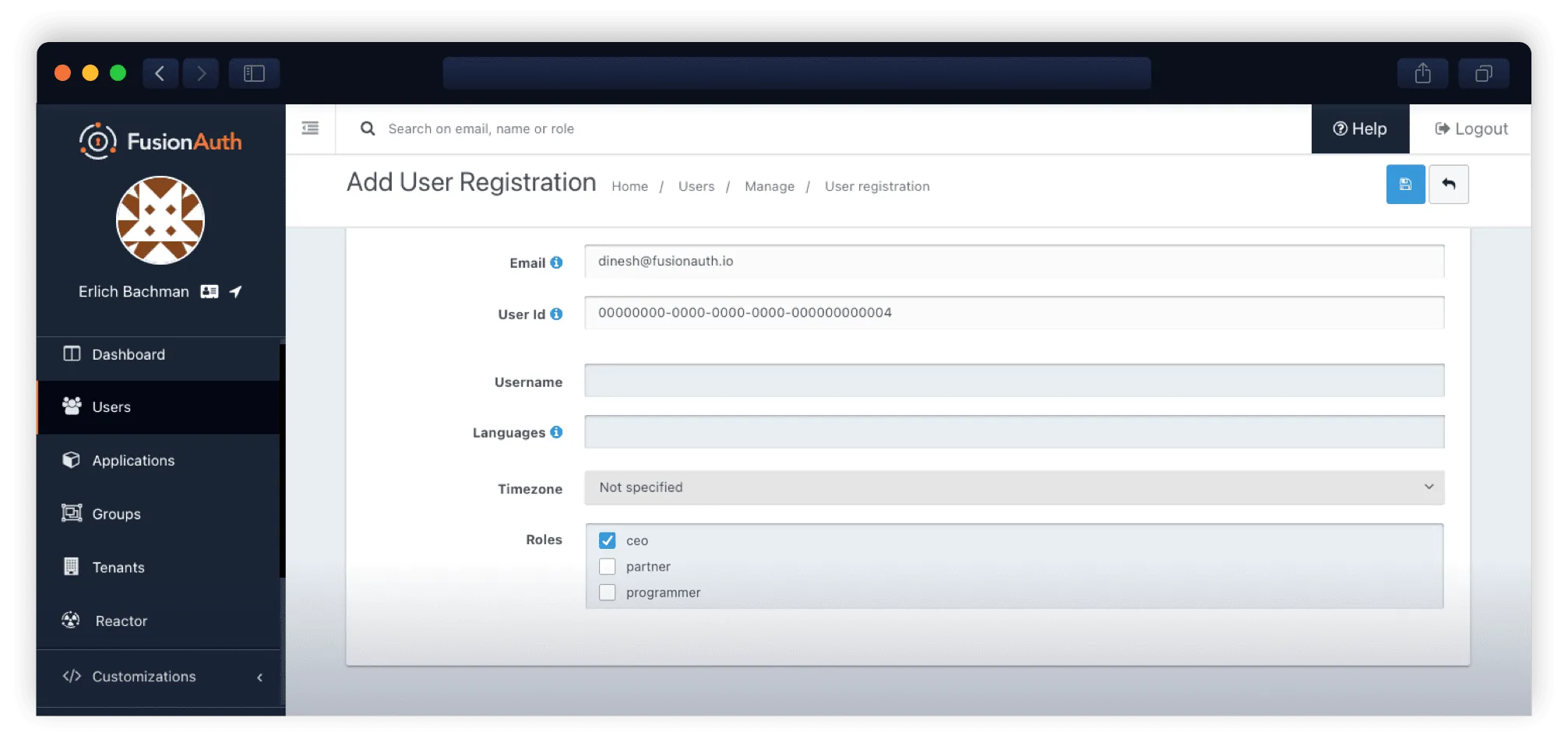 fusionauth custom roles