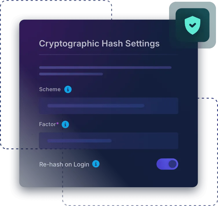 fusionauth flexible cryptographic password hash settings