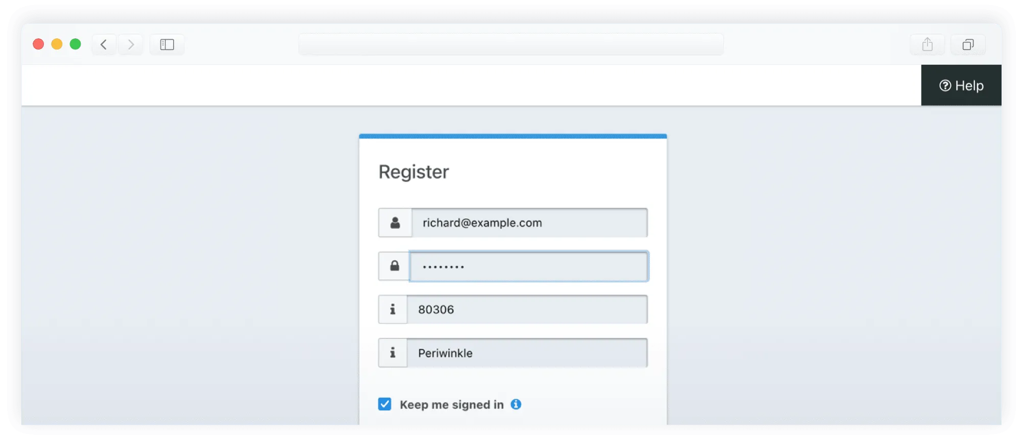 fusionauth progressive registration form for needed user data