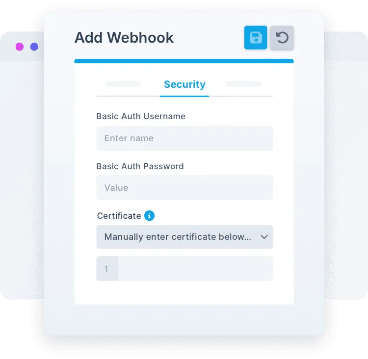 fusionauth secure webhook configurations