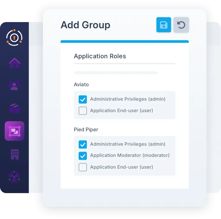 fusionauth assign application roles to users or groups