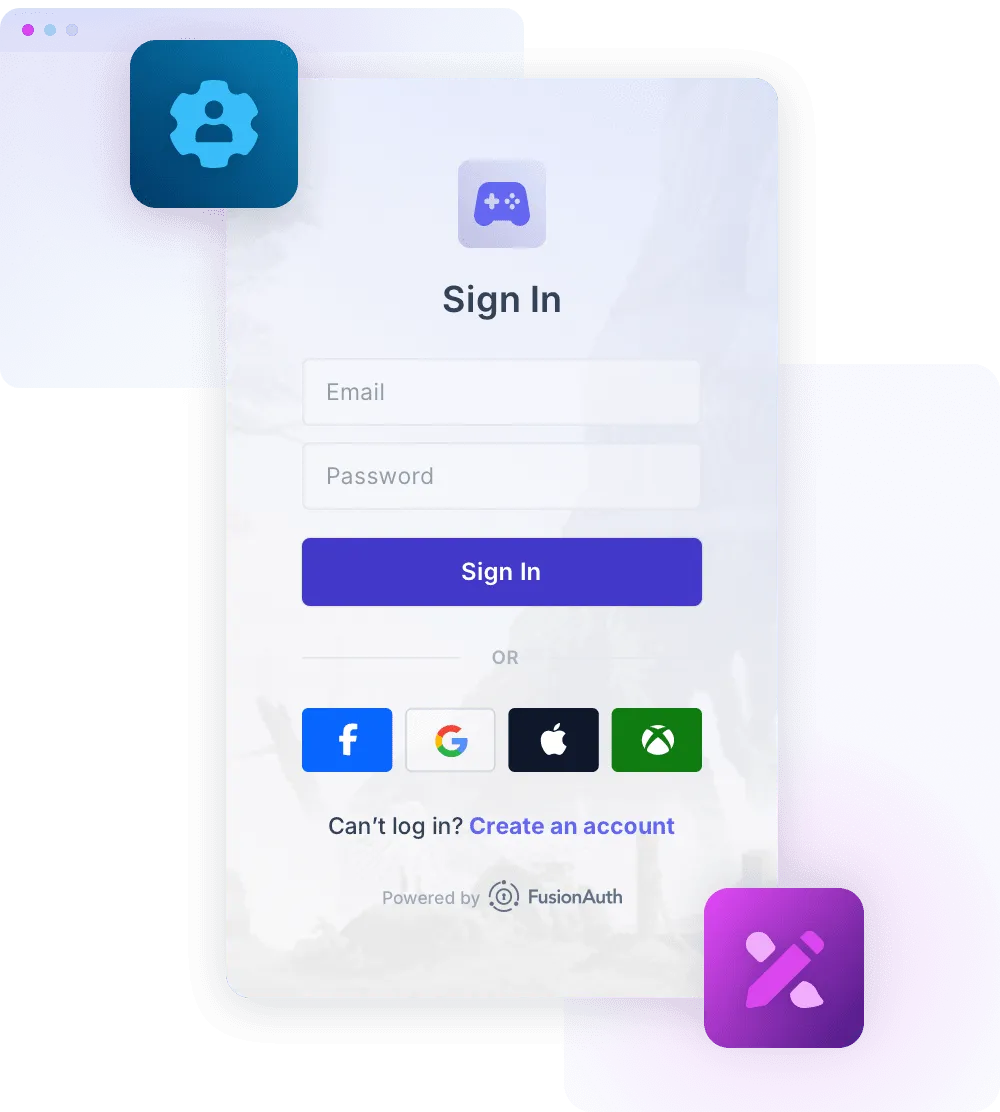 fusionauth gaming authentication