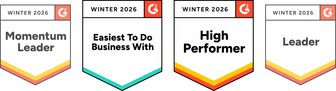 FusionAuth G2 Leader and High Performer awards — top-rated CIAM platform