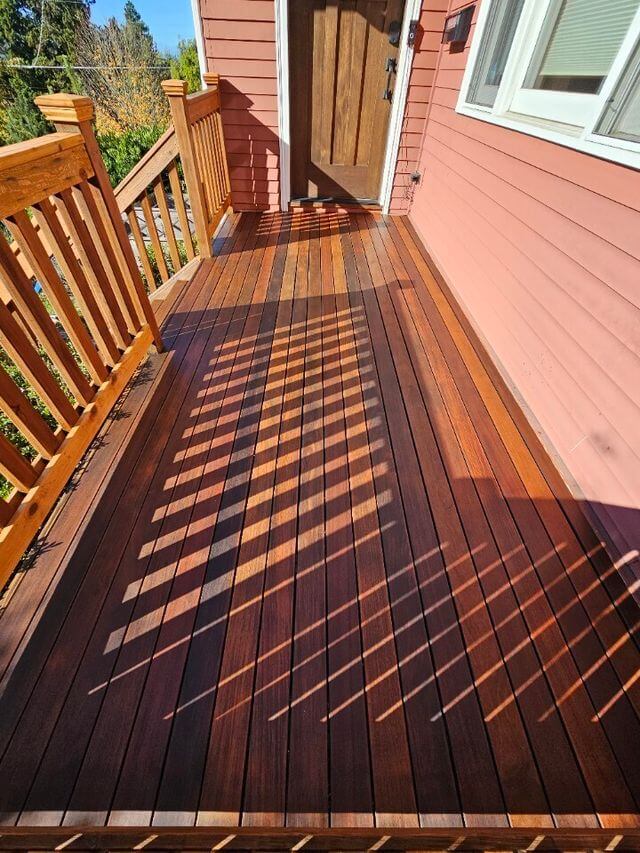 Phinney Ridge Painting - Front Ipe porch restain (Phinney Ridge)