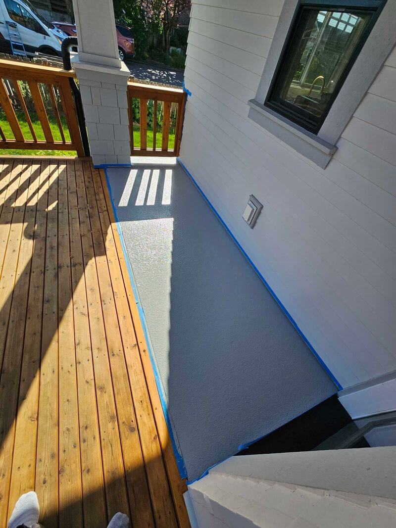 Phinney Ridge Painting - Cedar deck refinish and Tufflex rubberized decking recoat (Ballard)