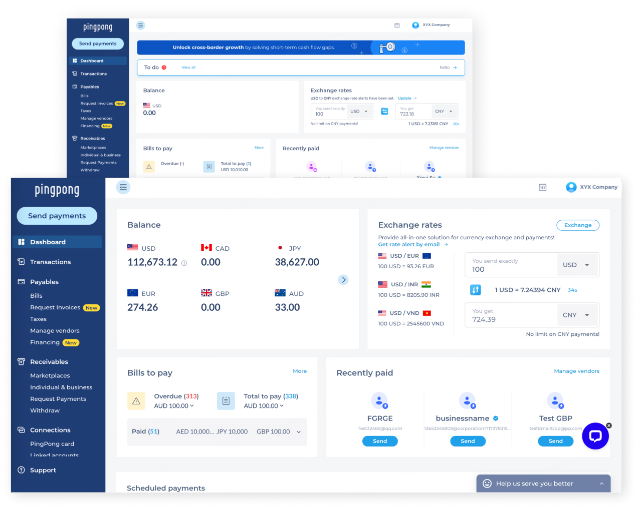 PingPong Ecommerce Seller Dashboard Illustration