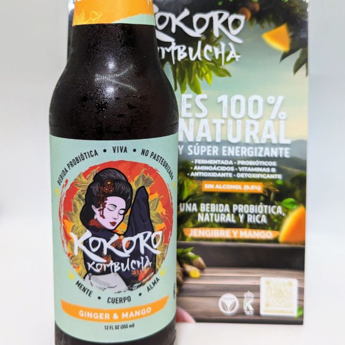 Kokoro Kombucha Ginger Mango