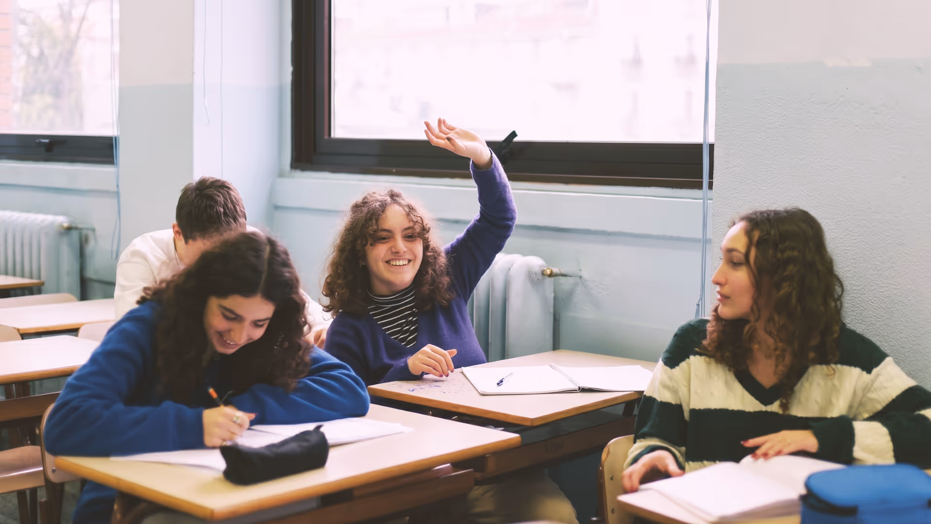 Student showing improved wellbeing