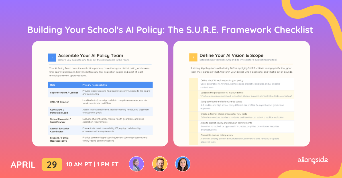 Building Your School's AI Policy: The SURE  Framework Checklist