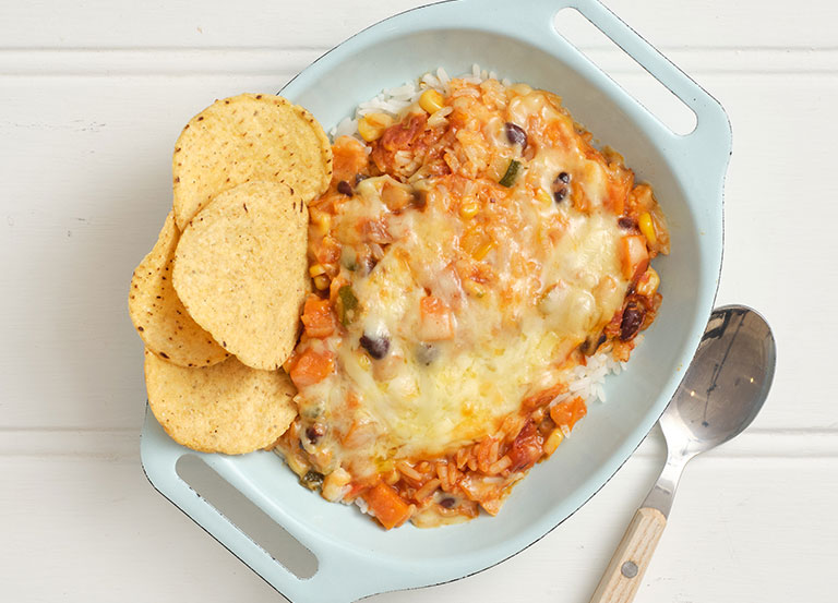 Vegetarian Nachos with Corn Chips