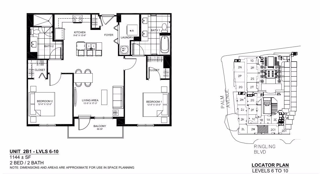 2b1 floor plan layout