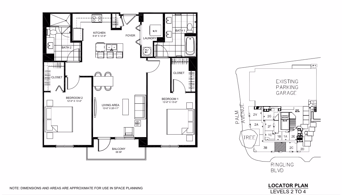 2b floor plan layout