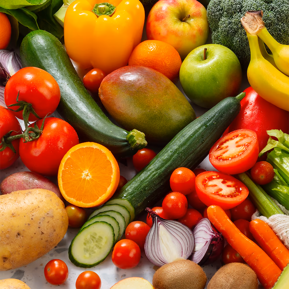 Assortiment verse groenten en fruit, categorie AGF