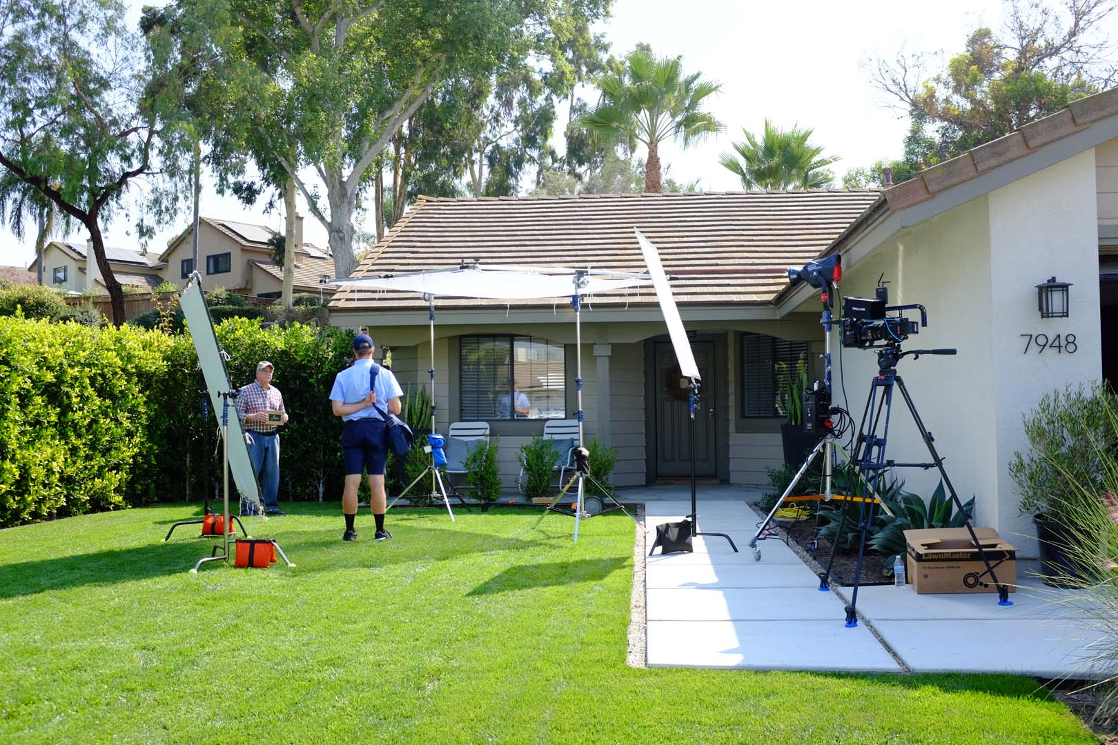 Behind the scenes on a CineGlow set