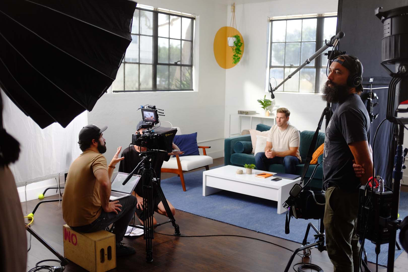 Behind the scenes on a CineGlow set
