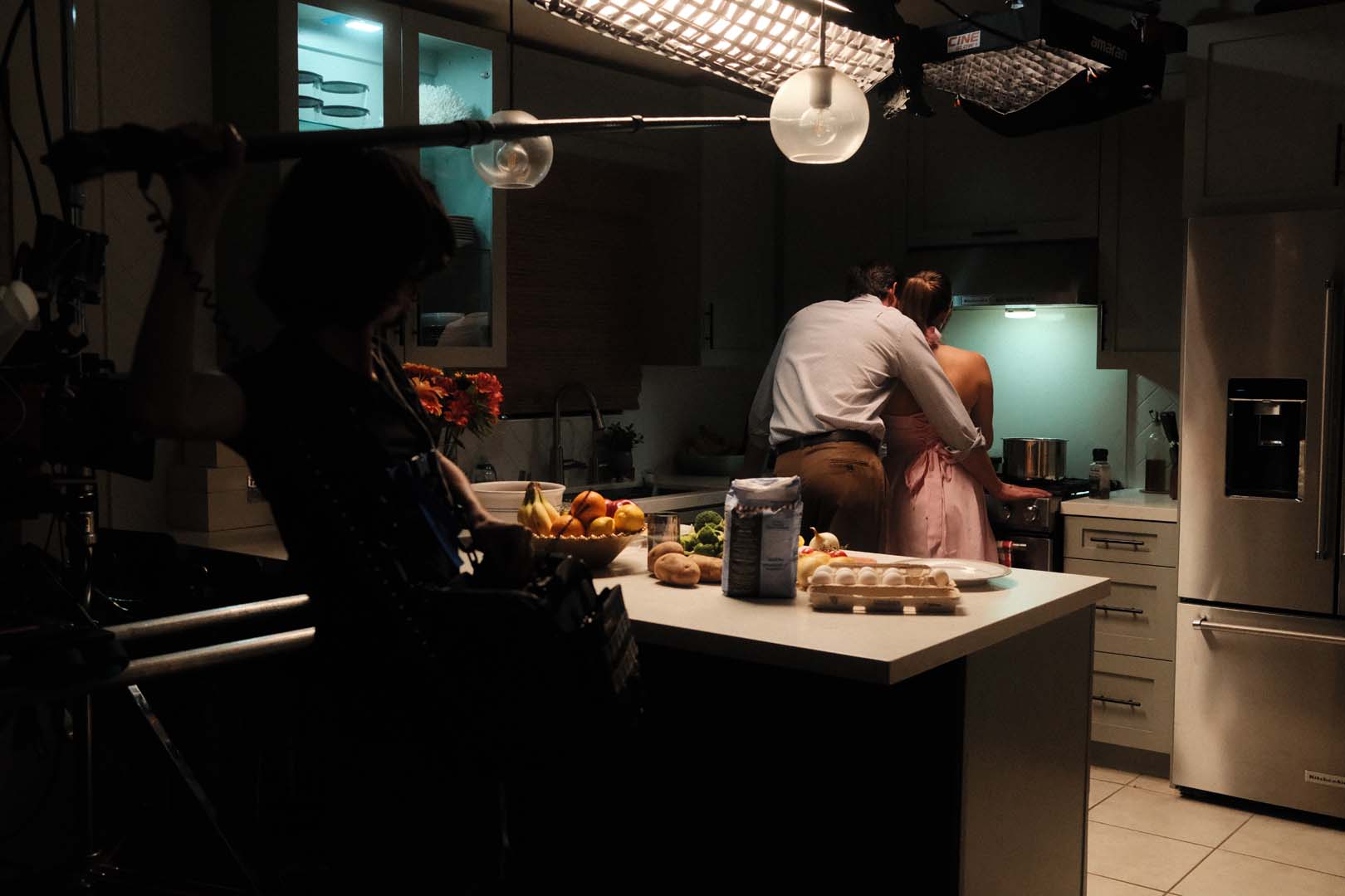 Behind the scenes on a CineGlow set