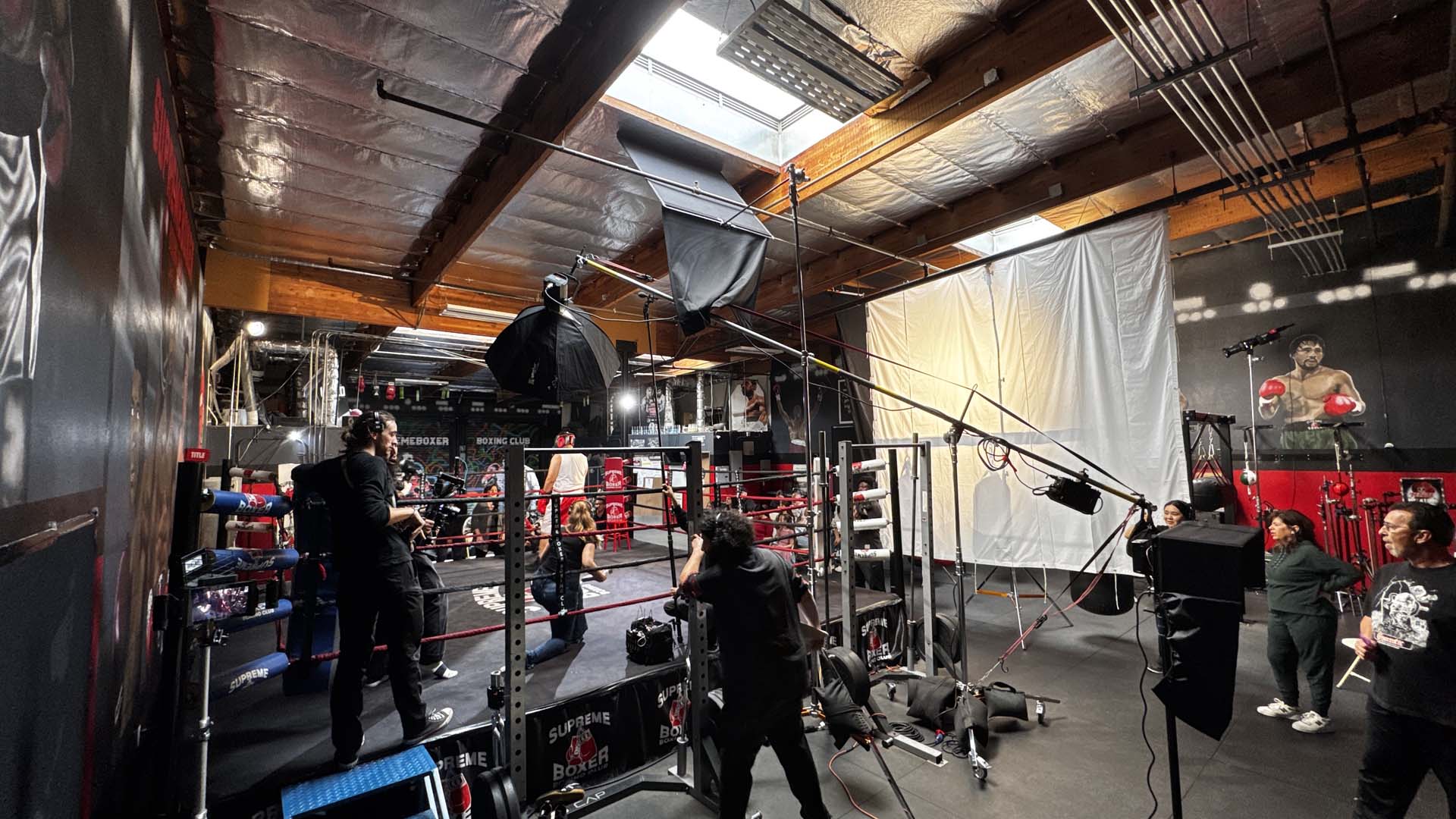 Behind the scenes on a CineGlow set