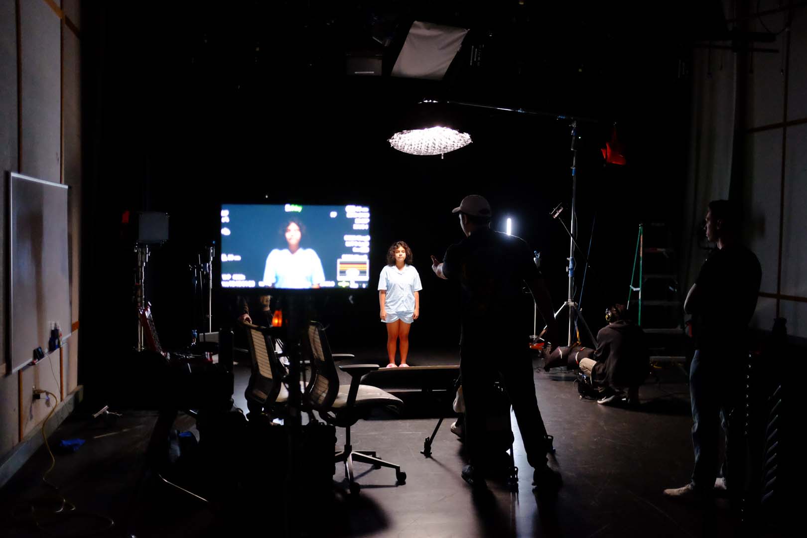 Behind the scenes on a CineGlow set