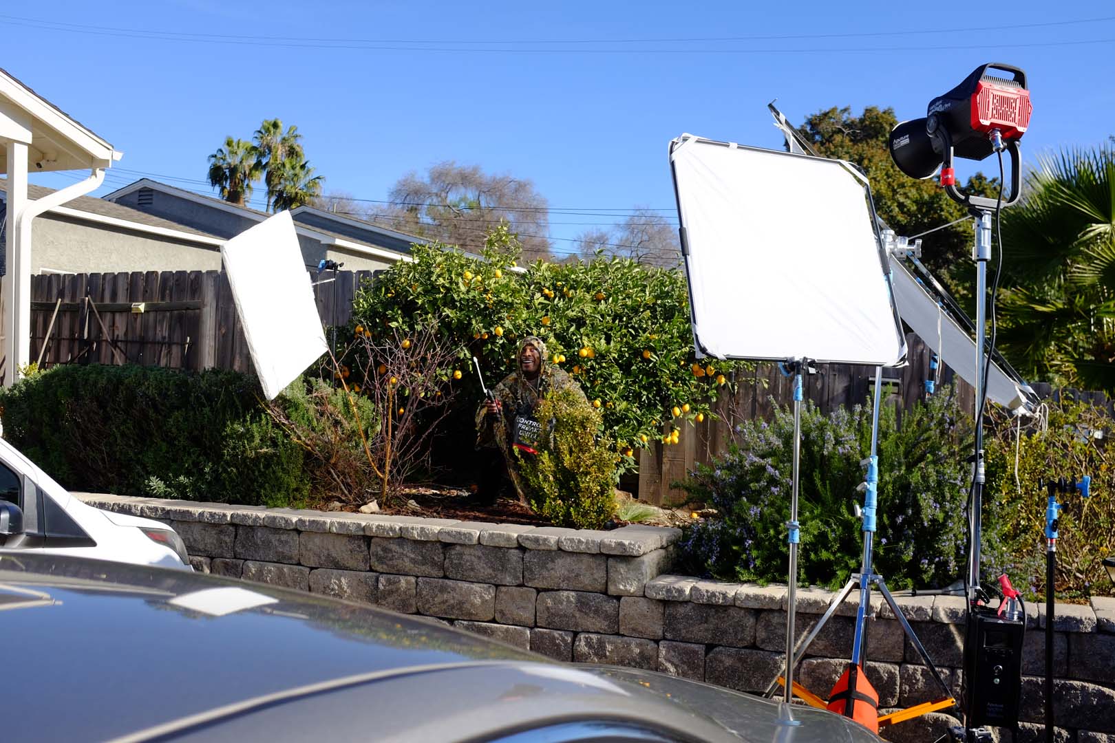 Behind the scenes on a CineGlow set
