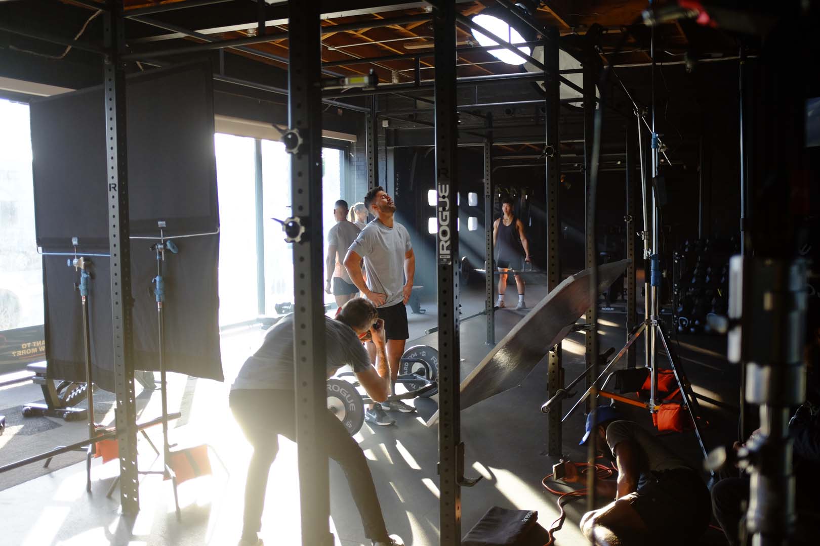 Behind the scenes on a CineGlow set