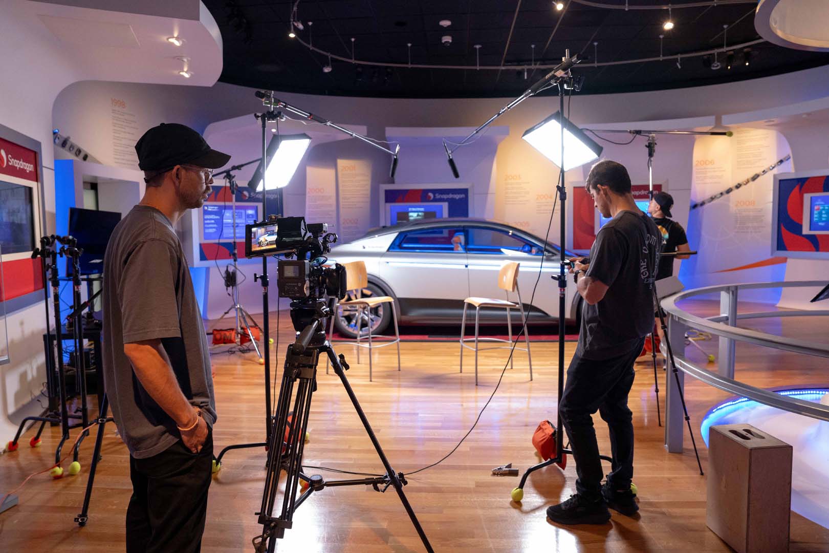 Behind the scenes on a CineGlow set